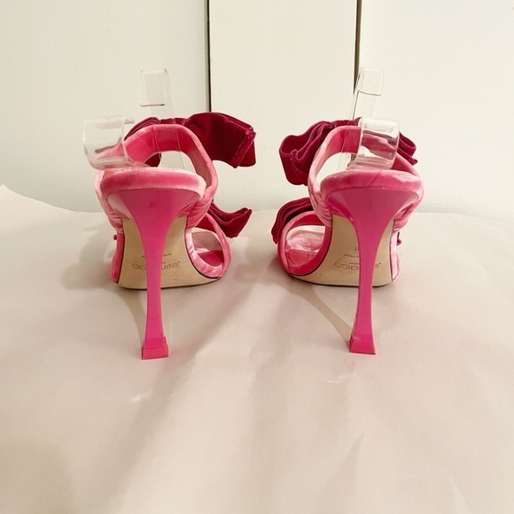 Jimmy Choo Flaca 100mm Velvet Bow Heels - Picture 9 of 11